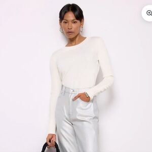 New Evereve Harlow Leather Sweater Small